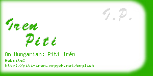 iren piti business card